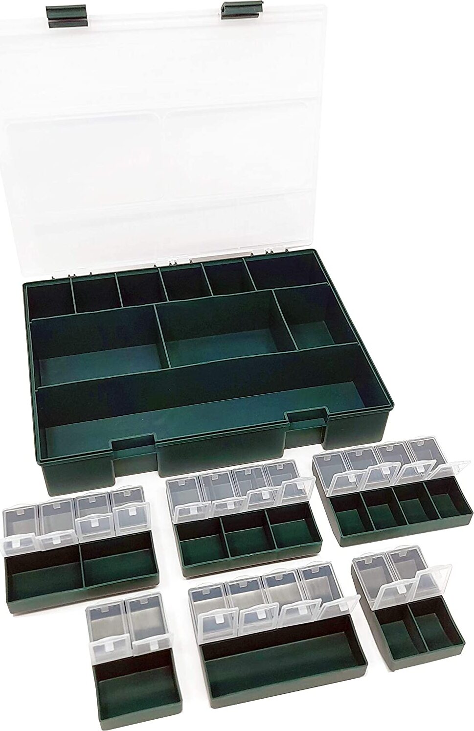 FLADEN Clear (18 sections) Fishing Terminal Bits Lure Storage Box