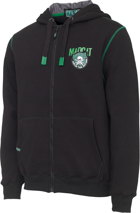 MADCAT Badge Logo Zip Hoodie Black Caviar – Glasgow Angling Centre