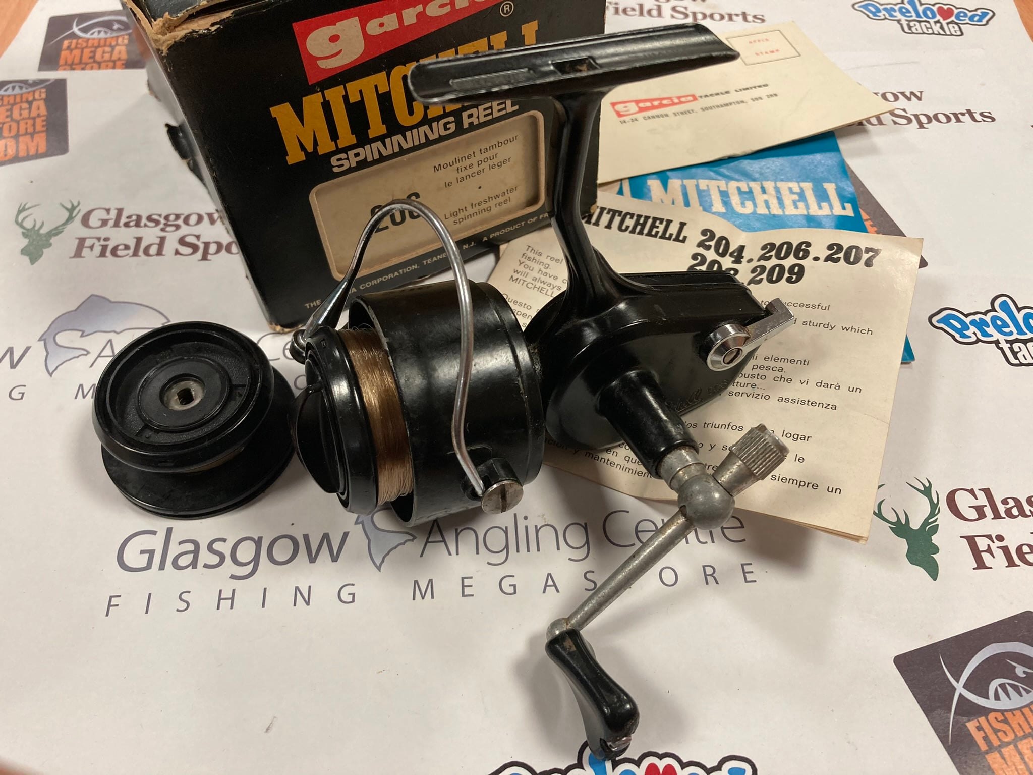 Preloved Mitchell 206 Fixed Spool Reel with Spare Spool (France)(Boxed