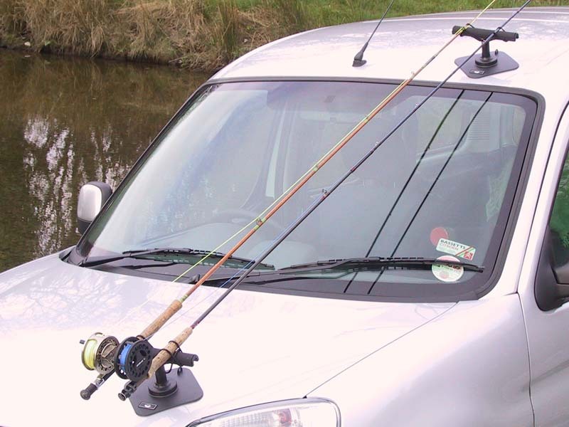 Vac-Rac Car Fishing Rod Rack. Combi model, Magnetic attachment.
