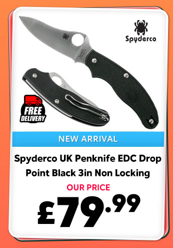 Spyderco UK Penknife LWT EDC Drop Point Black FRN 3in Non Locking