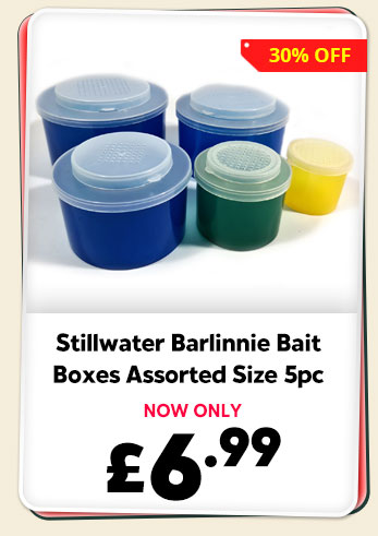Stillwater Barlinnie Bait Boxes Assorted Size 5pc Selection